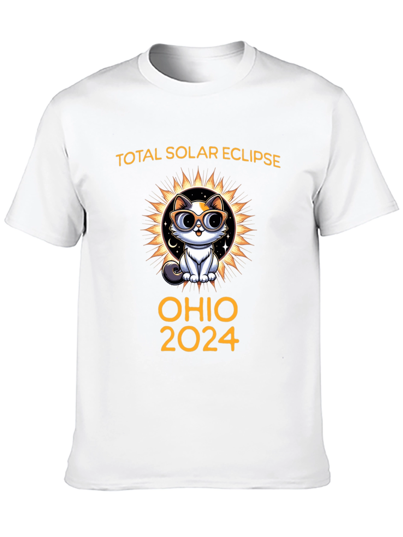 Ohio 2024 Total Solar Eclipse Cat T-Shirt