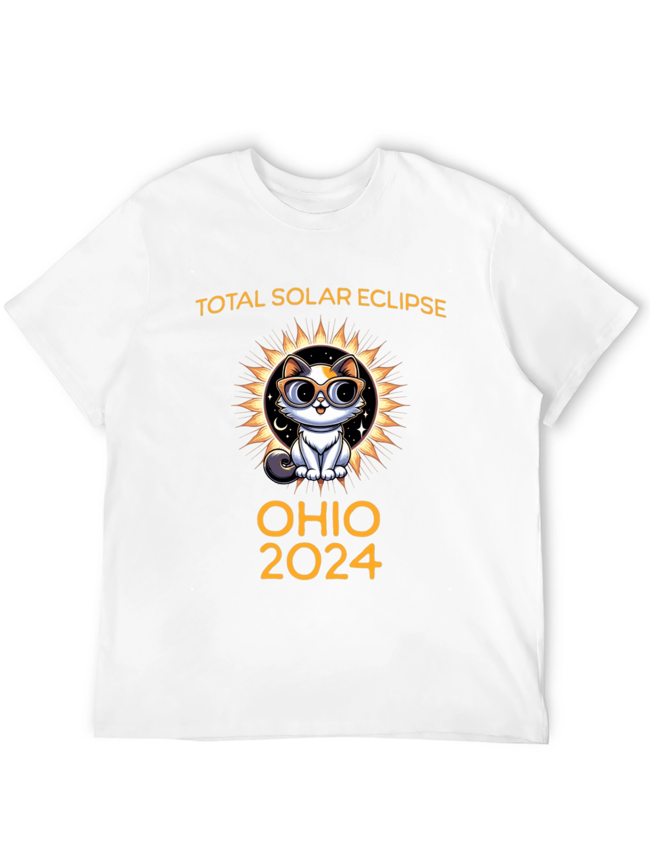 Ohio 2024 Total Solar Eclipse Cat T-Shirt