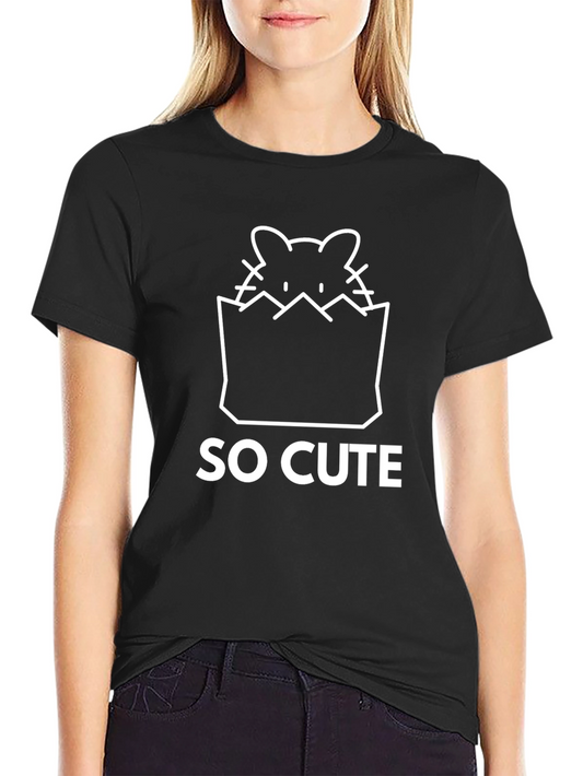 So Cute Graphic Tee - Black