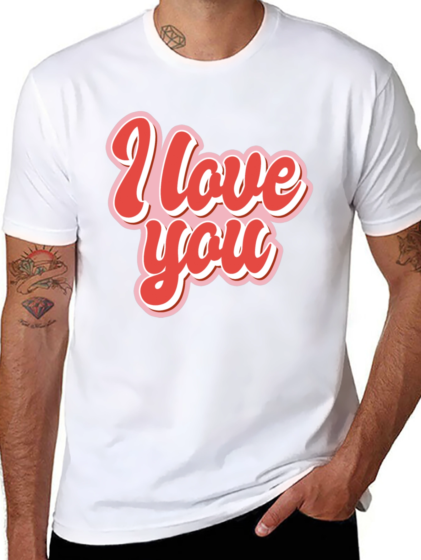 I Love You Retro Style Graphic Tee