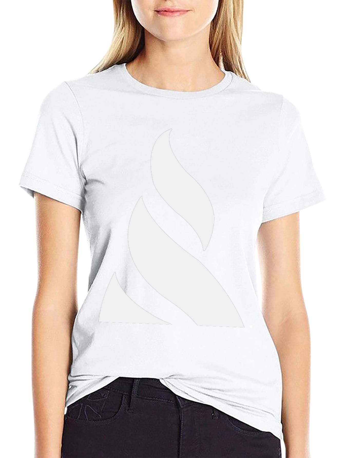 Modern Graphic Tee - Black with White Abstract Design