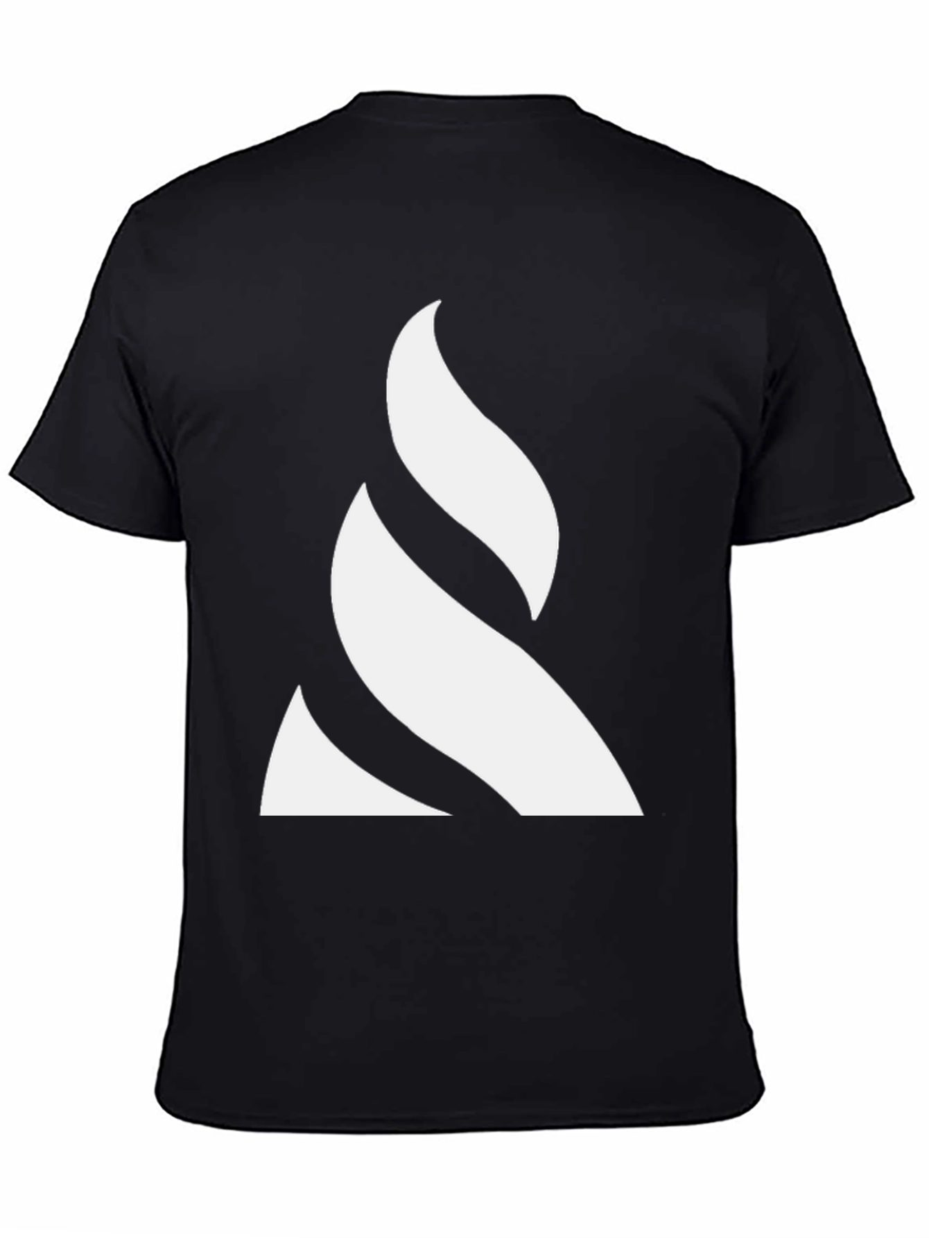 Modern Graphic Tee - Black with White Abstract Design