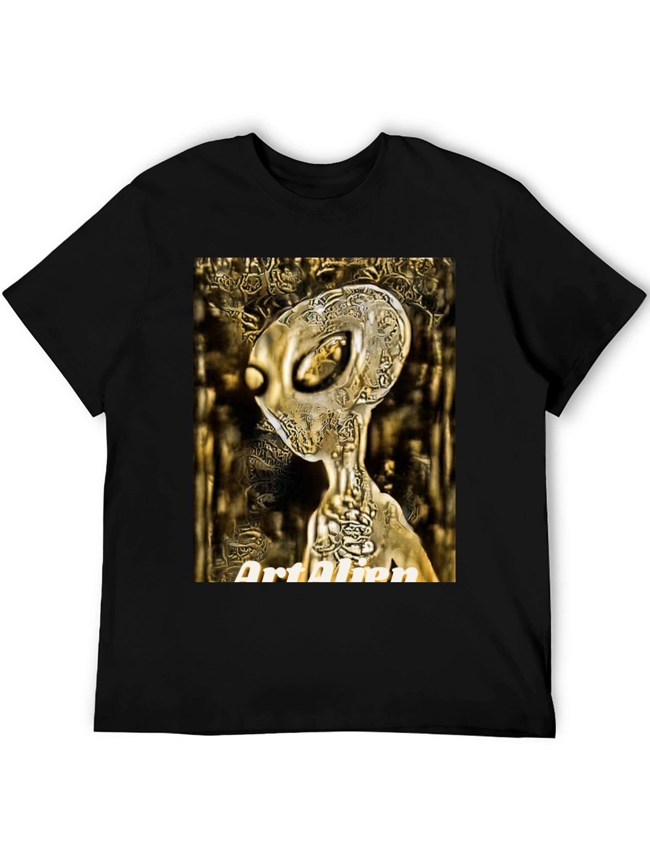 Art Alien Black T-Shirt - Unique Graphic Tee