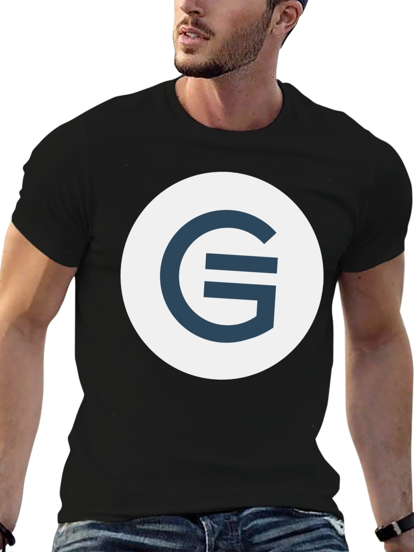Modern Graphic Tee - Circle G Logo Black T-Shirt