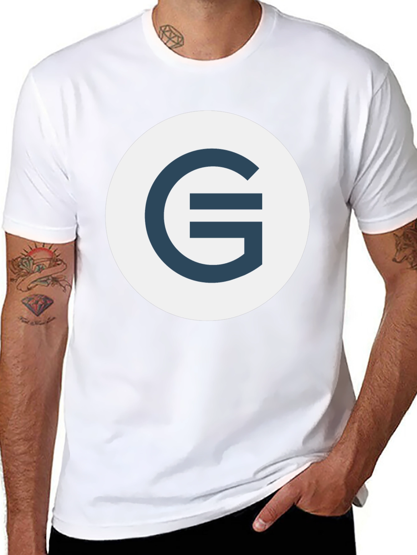 Modern Graphic Tee - Circle G Logo Black T-Shirt