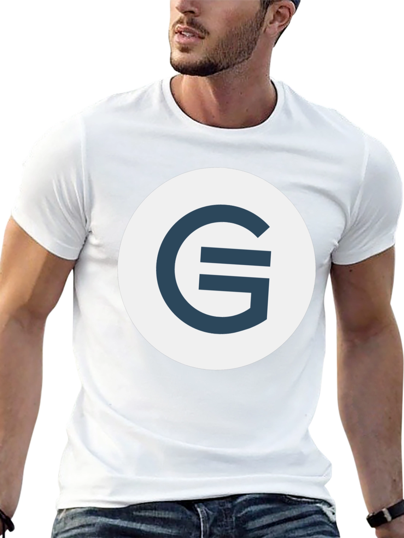 Modern Graphic Tee - Circle G Logo Black T-Shirt