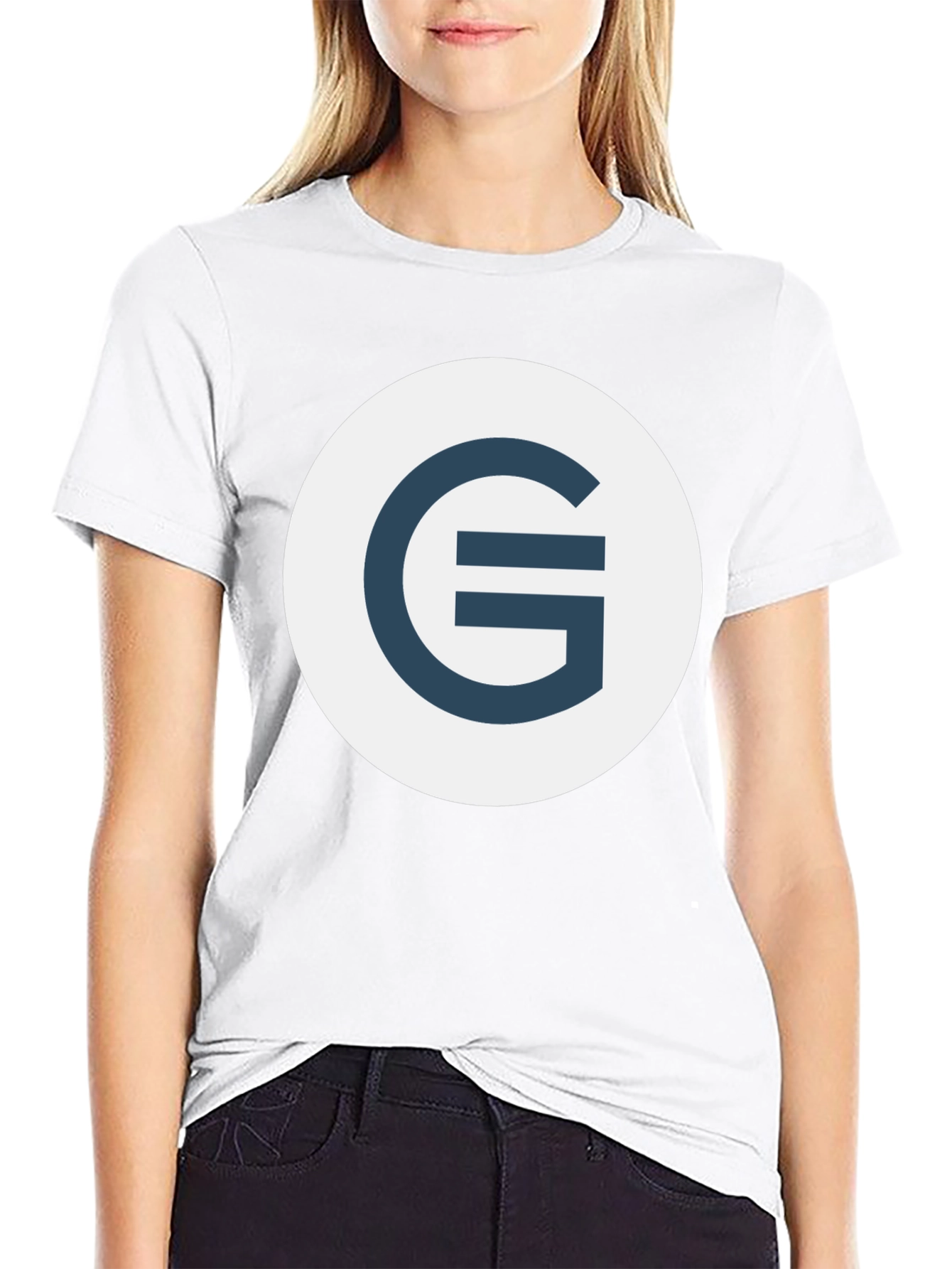 Modern Graphic Tee - Circle G Logo Black T-Shirt