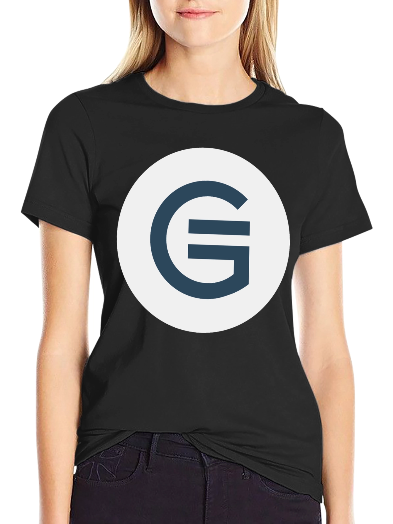 Modern Graphic Tee - Circle G Logo Black T-Shirt