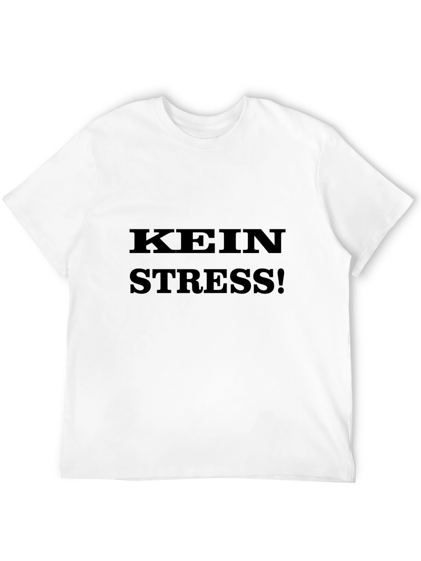 Kein Stress Black Tee - Relaxed German Slogan T-Shirt