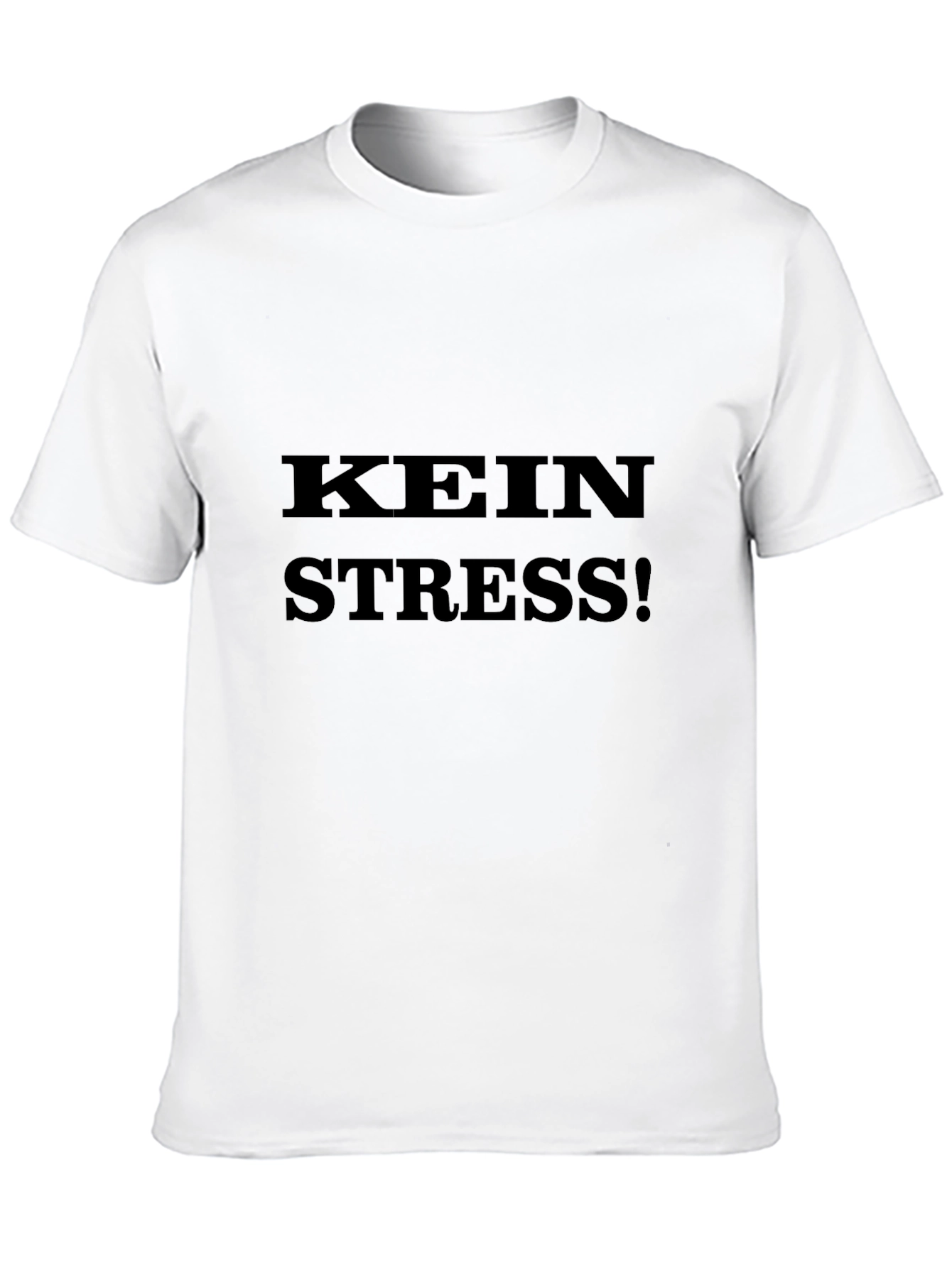 Kein Stress Black Tee - Relaxed German Slogan T-Shirt