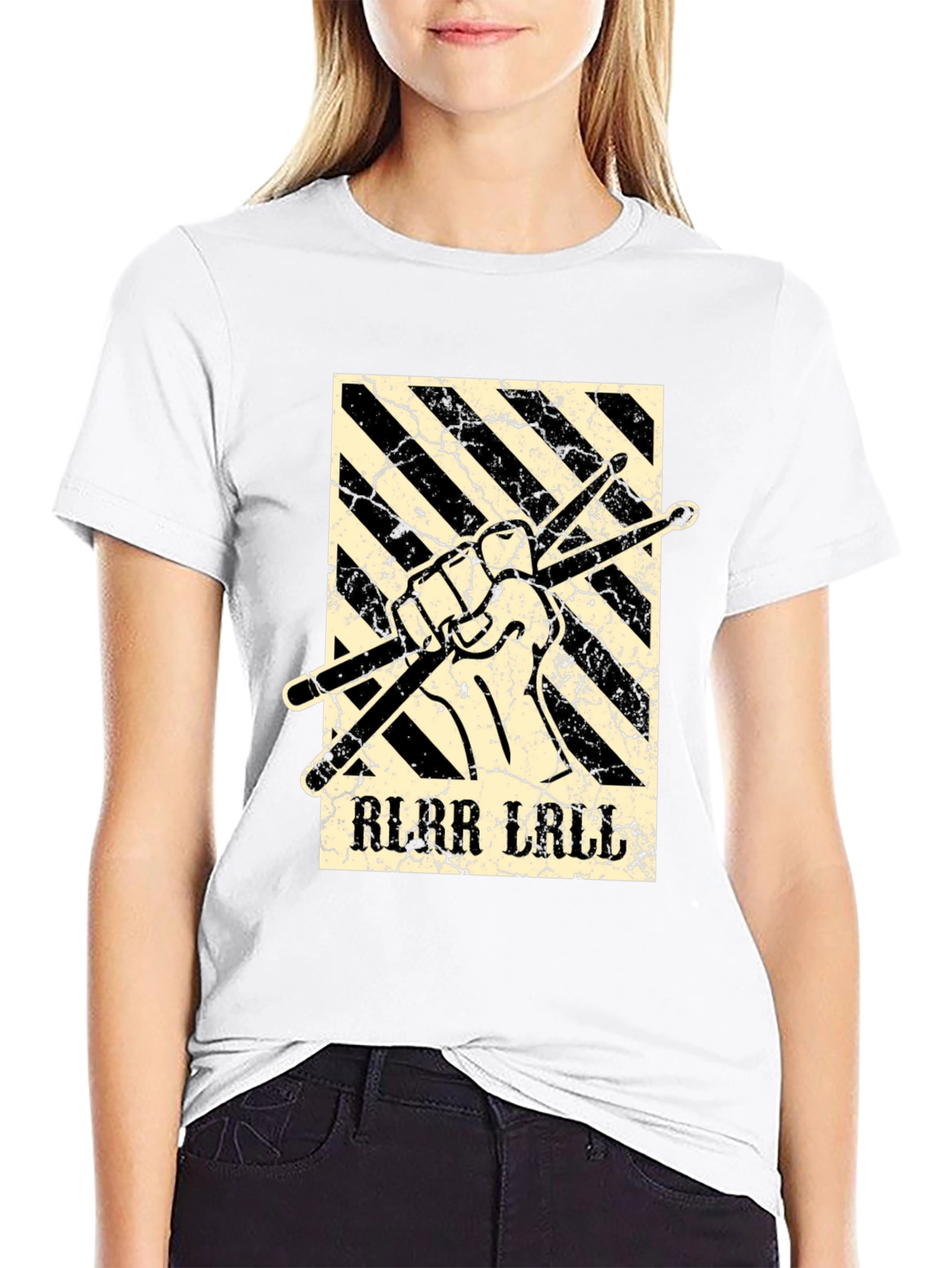 Drummer T-Shirt: RLRR LALL Drumsticks Graphic Tee