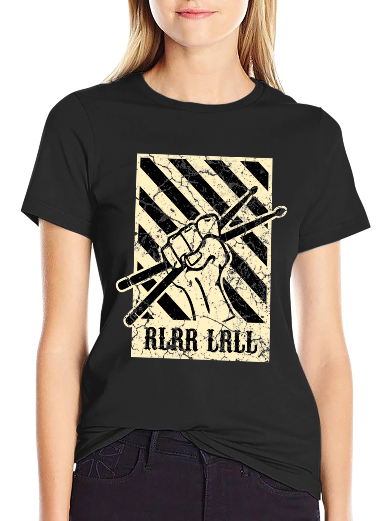 Drummer T-Shirt: RLRR LALL Drumsticks Graphic Tee