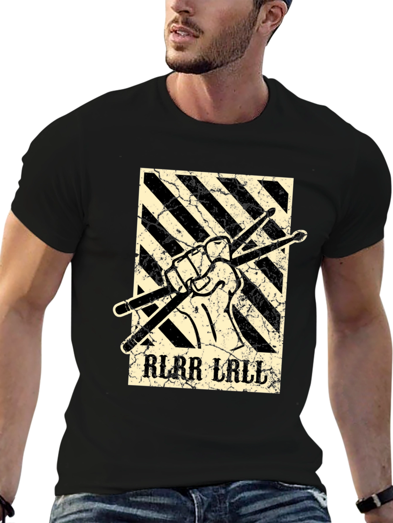 Drummer T-Shirt: RLRR LALL Drumsticks Graphic Tee