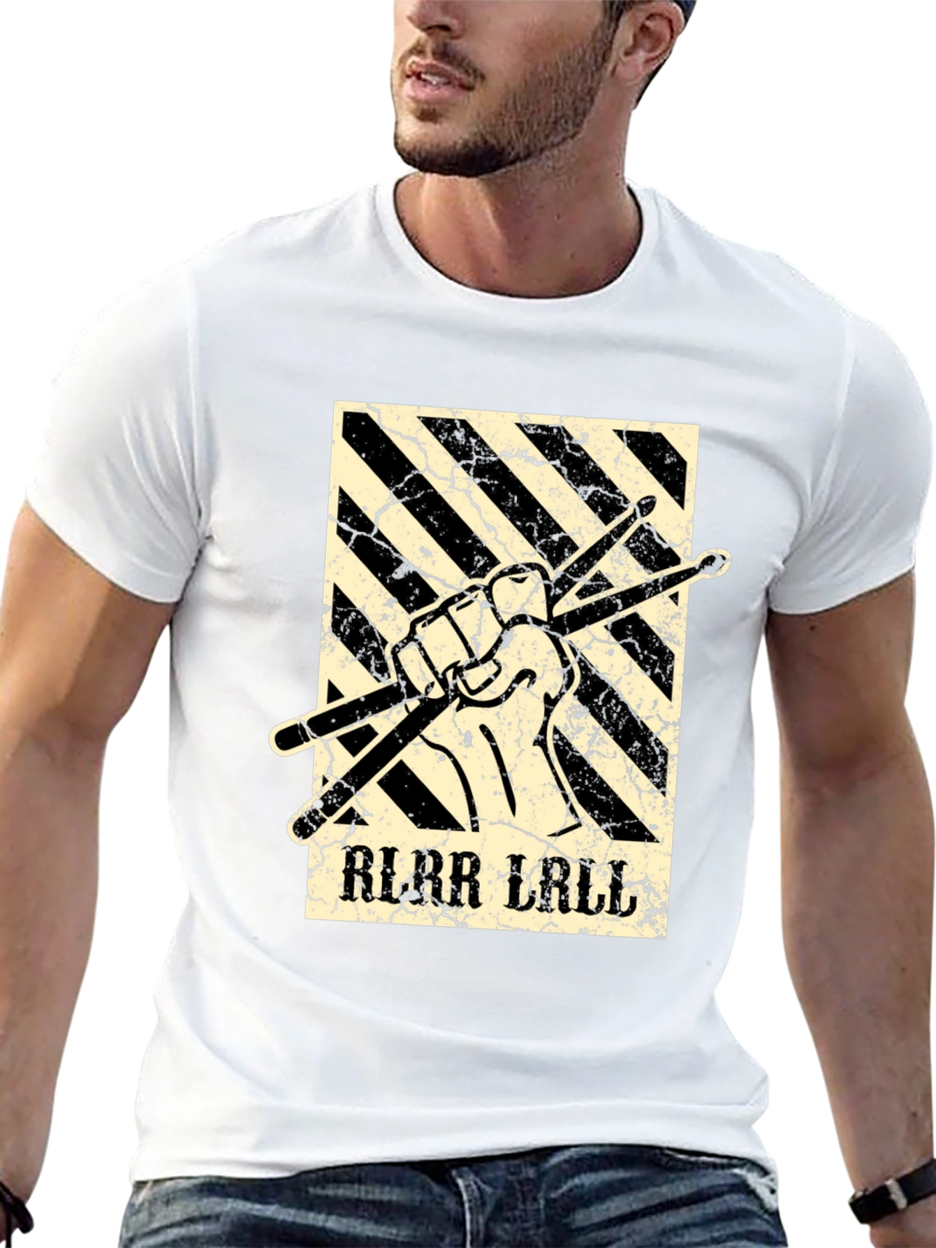 Drummer T-Shirt: RLRR LALL Drumsticks Graphic Tee