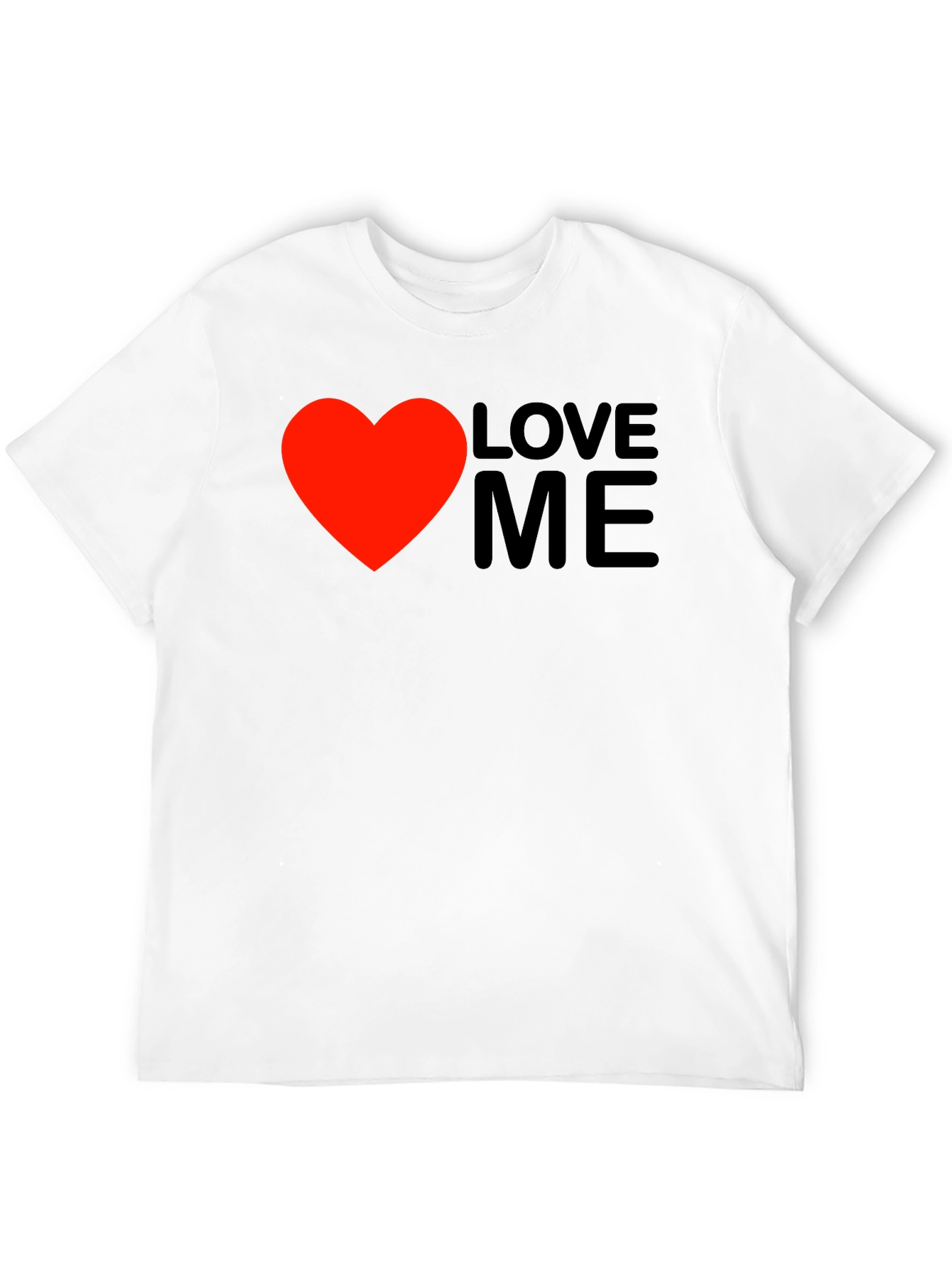 Love Me Graphic Tee - Black Cotton Casual Wear