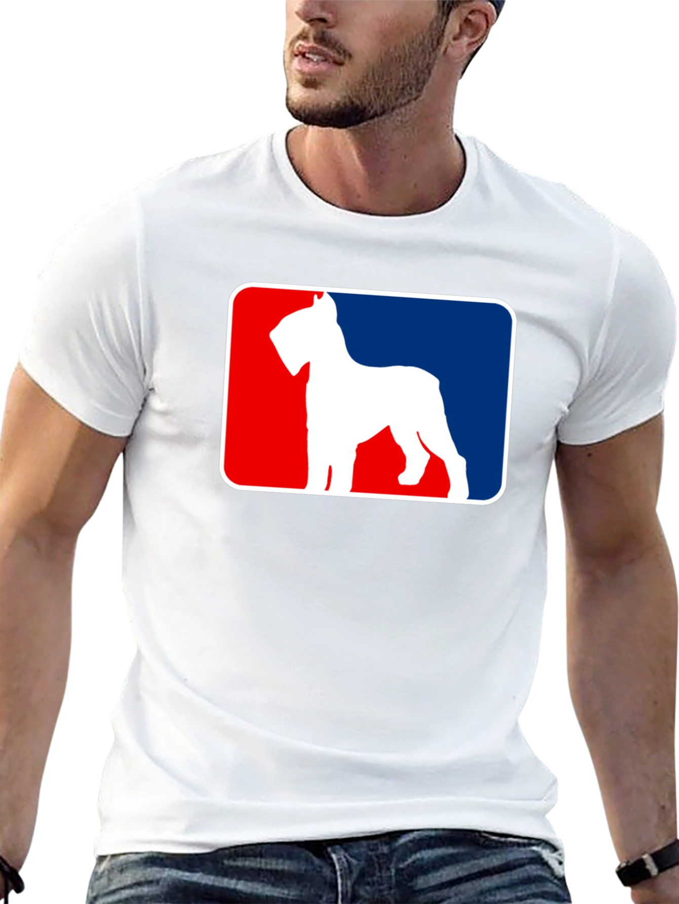 Dog Breed T-Shirt - Schnauzer Silhouette Design