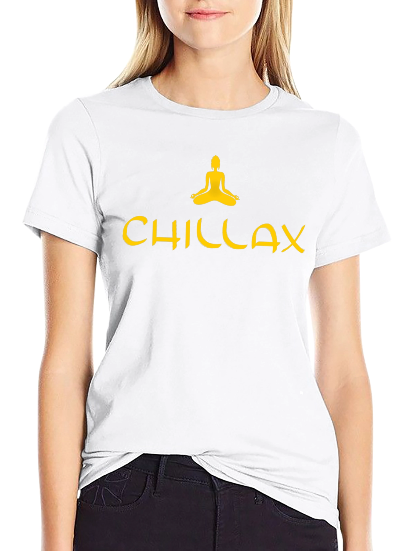 Chillax Graphic Tee - Relaxed Fit Black T-Shirt