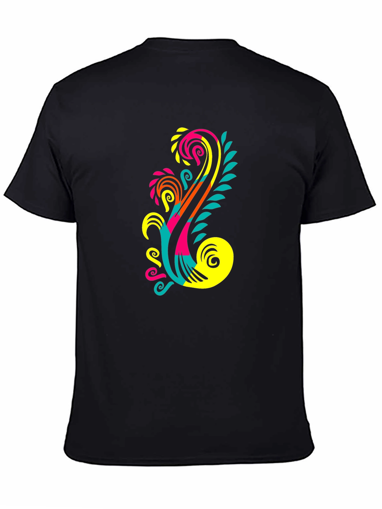 Bold Graphic Print Black T-Shirt