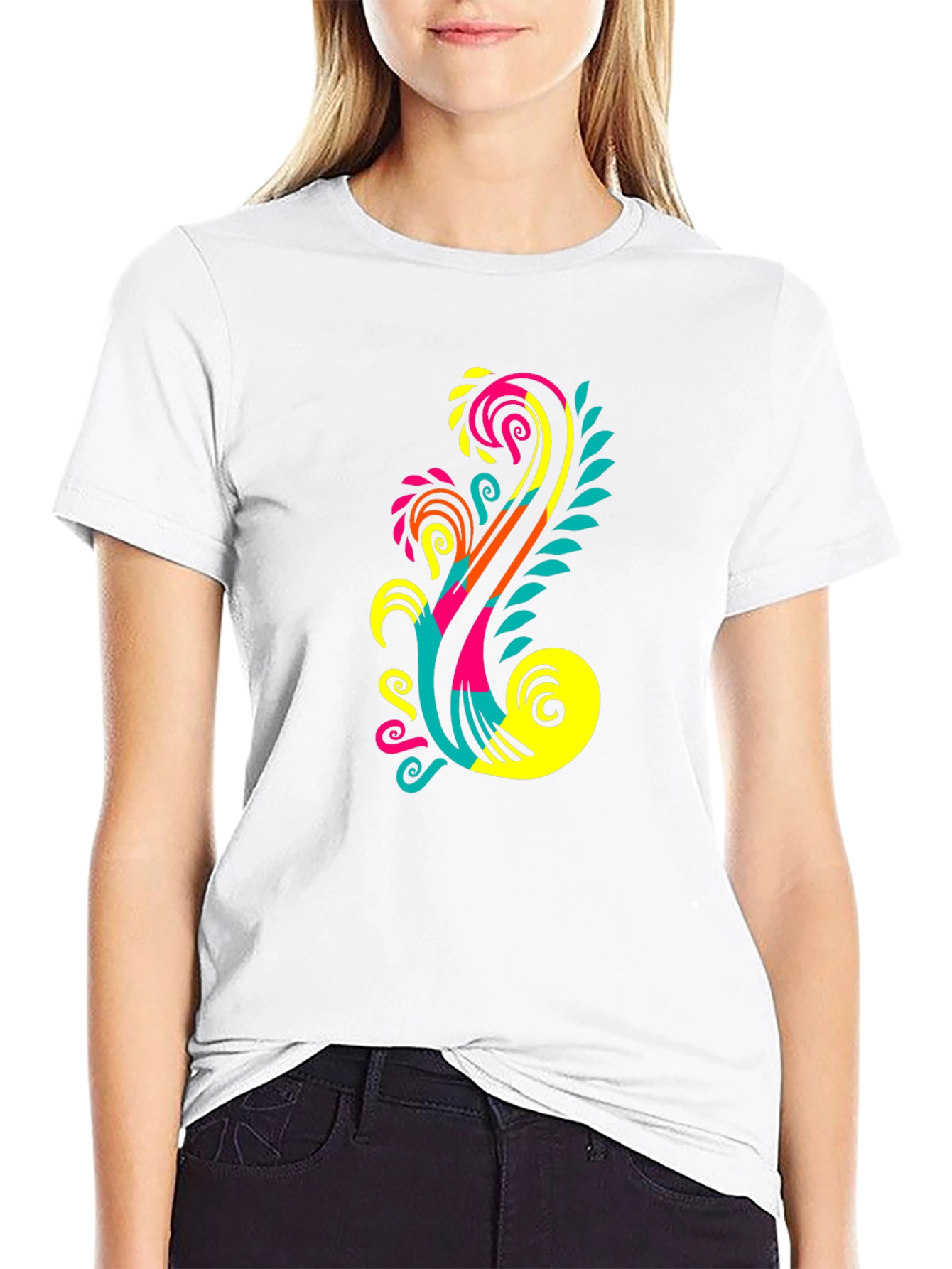 Bold Graphic Print Black T-Shirt