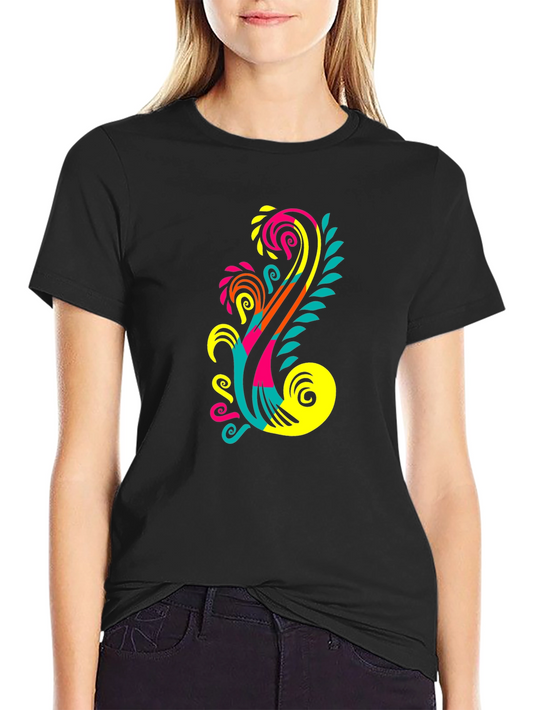 Bold Graphic Print Black T-Shirt