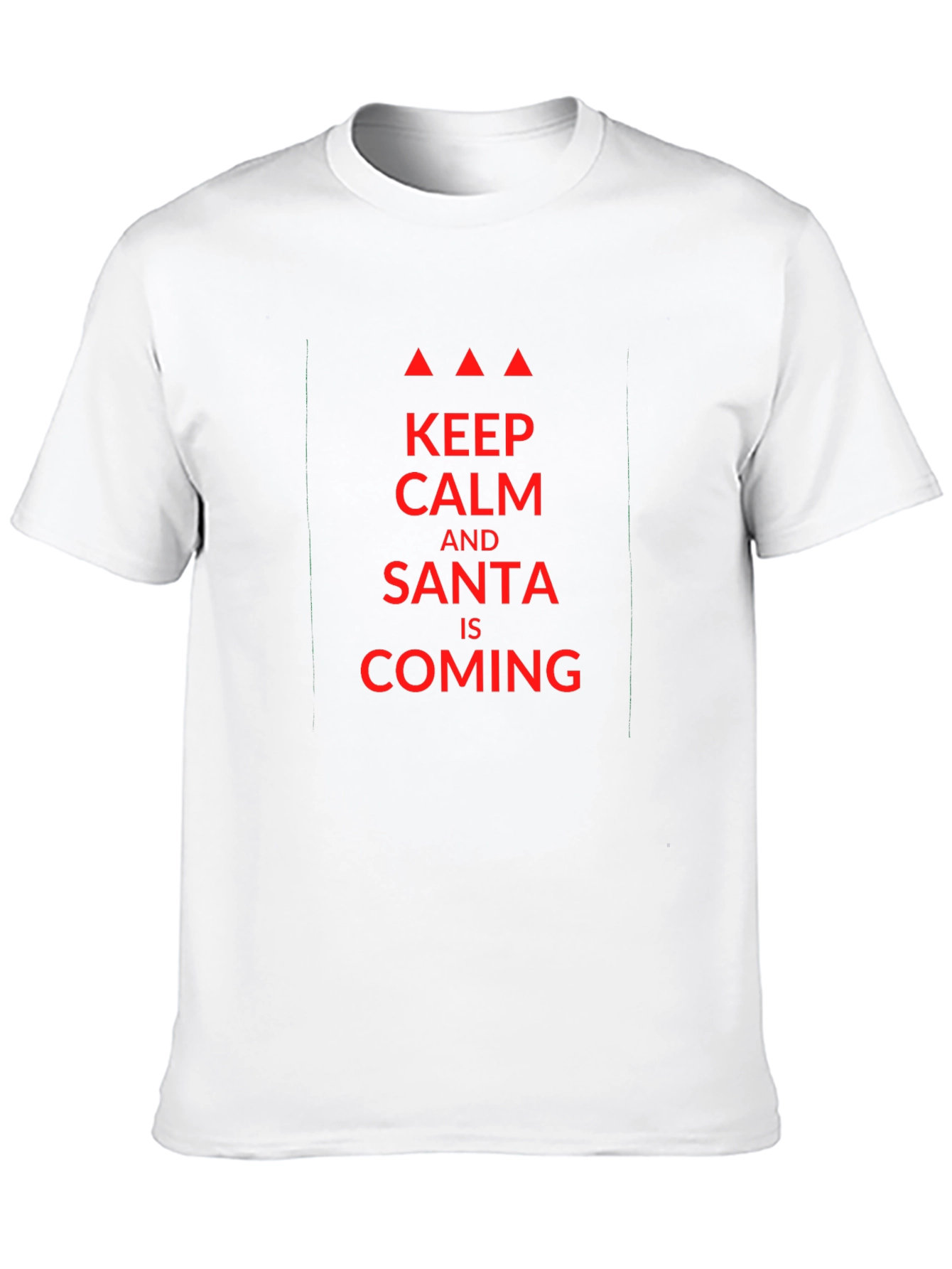 Keep Calm Santa Is Coming Black T-Shirt