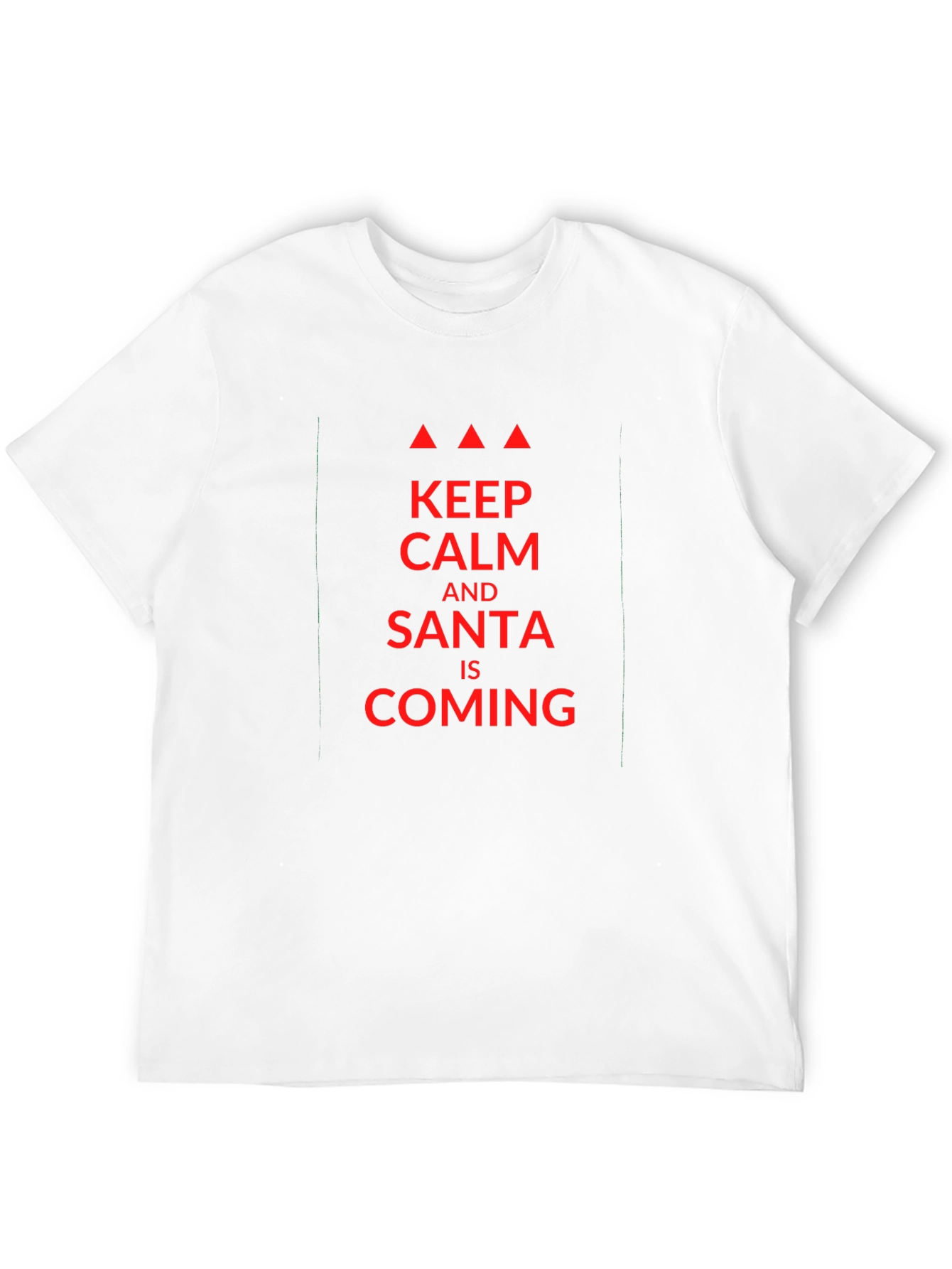 Keep Calm Santa Is Coming Black T-Shirt
