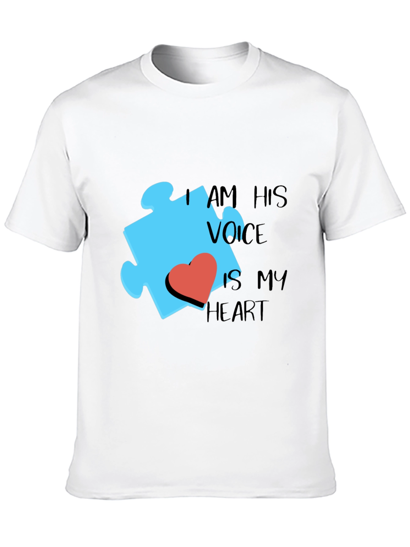 Autism Awareness Puzzle Piece Heart Graphic Tee