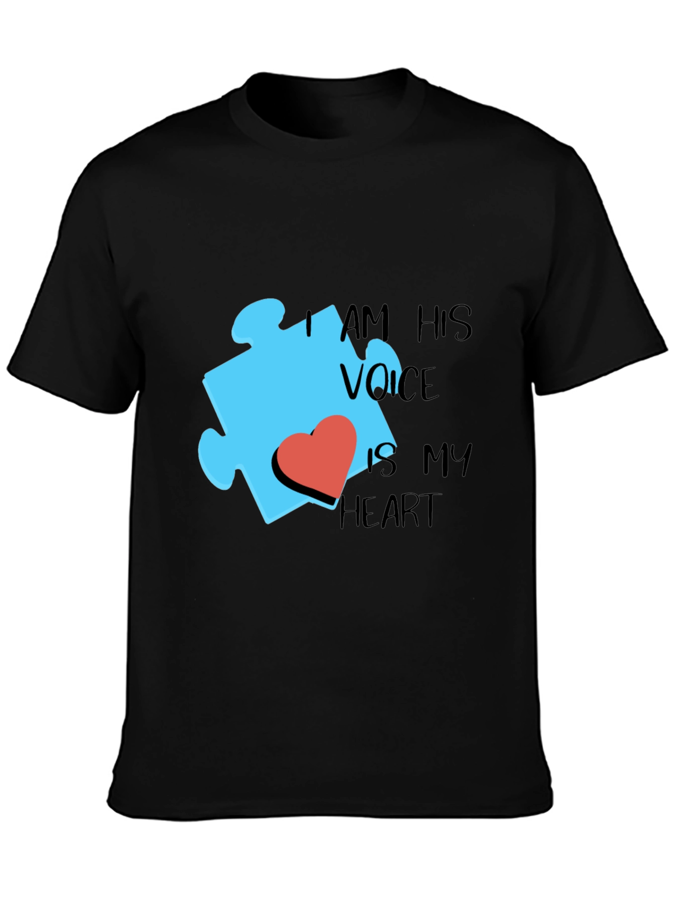 Autism Awareness Puzzle Piece Heart Graphic Tee