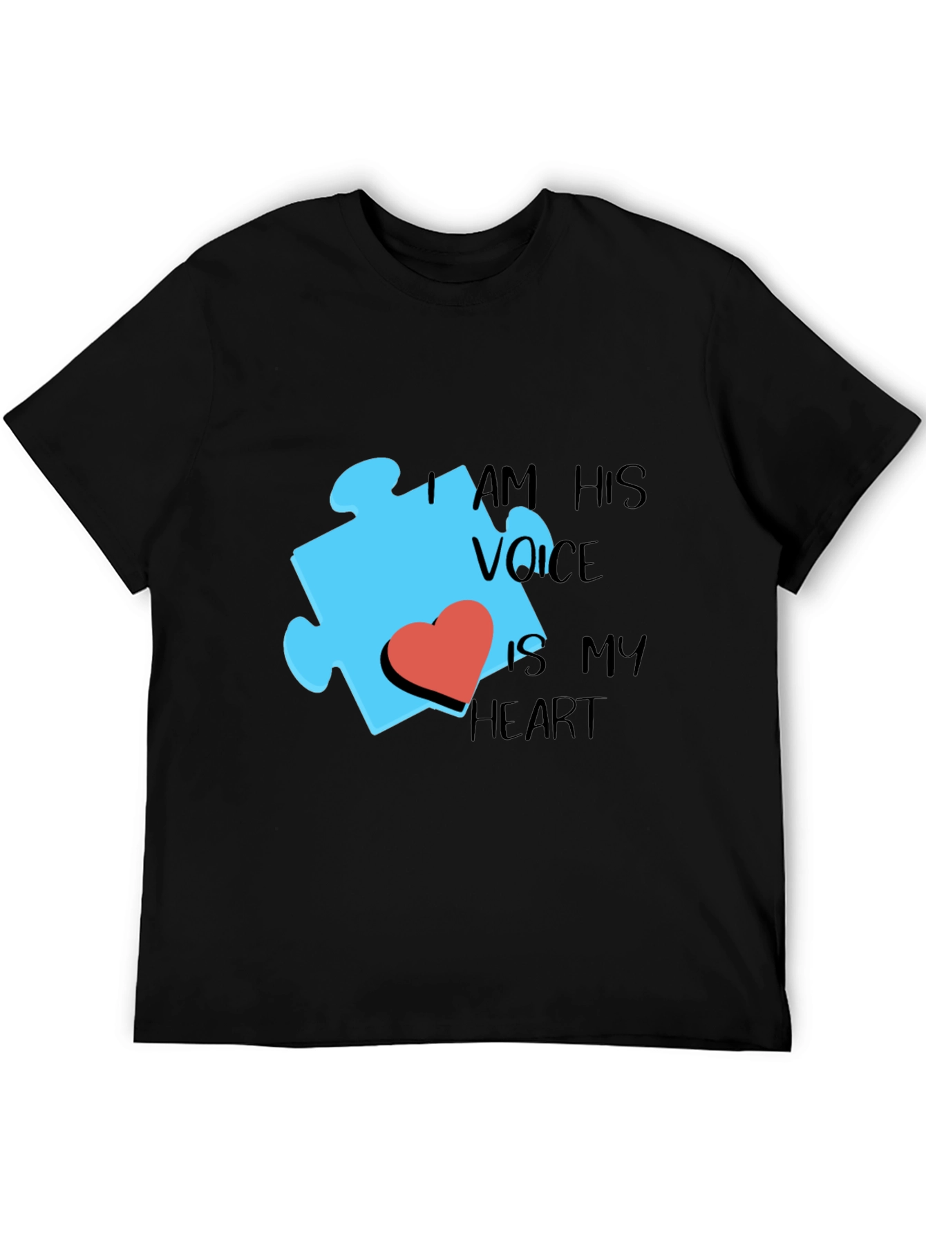Autism Awareness Puzzle Piece Heart Graphic Tee