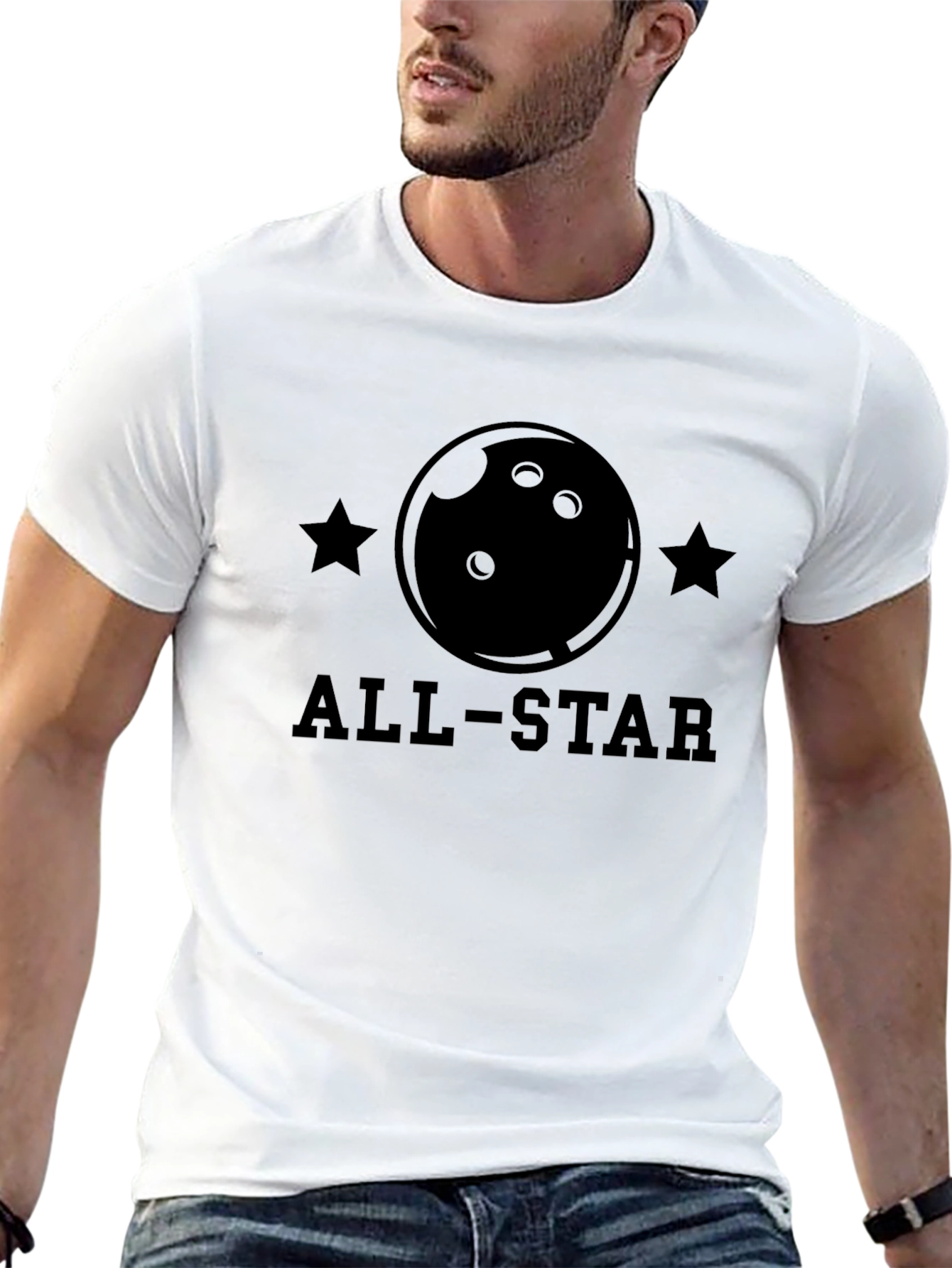 All-Star Bowling T-Shirt - Black Cotton Tee