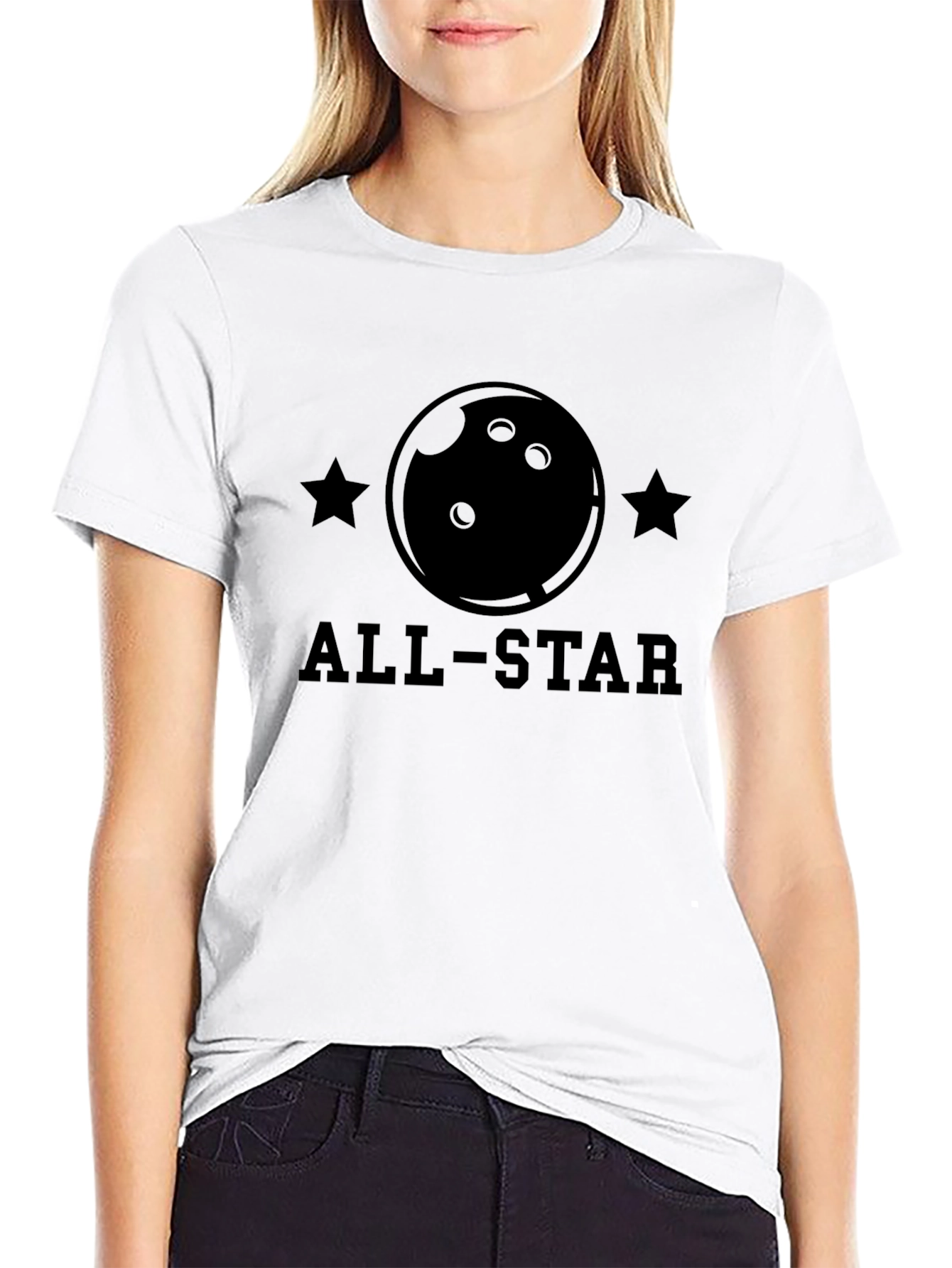 All-Star Bowling T-Shirt - Black Cotton Tee