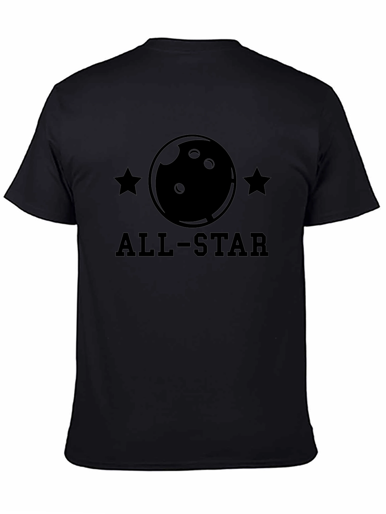 All-Star Bowling T-Shirt - Black Cotton Tee