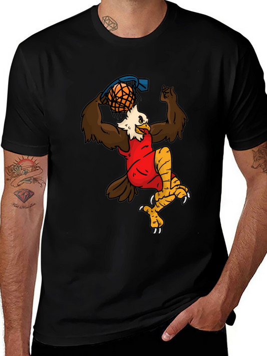 Eagle Slam Dunk Graphic T-Shirt - Sporty Bird Tee
