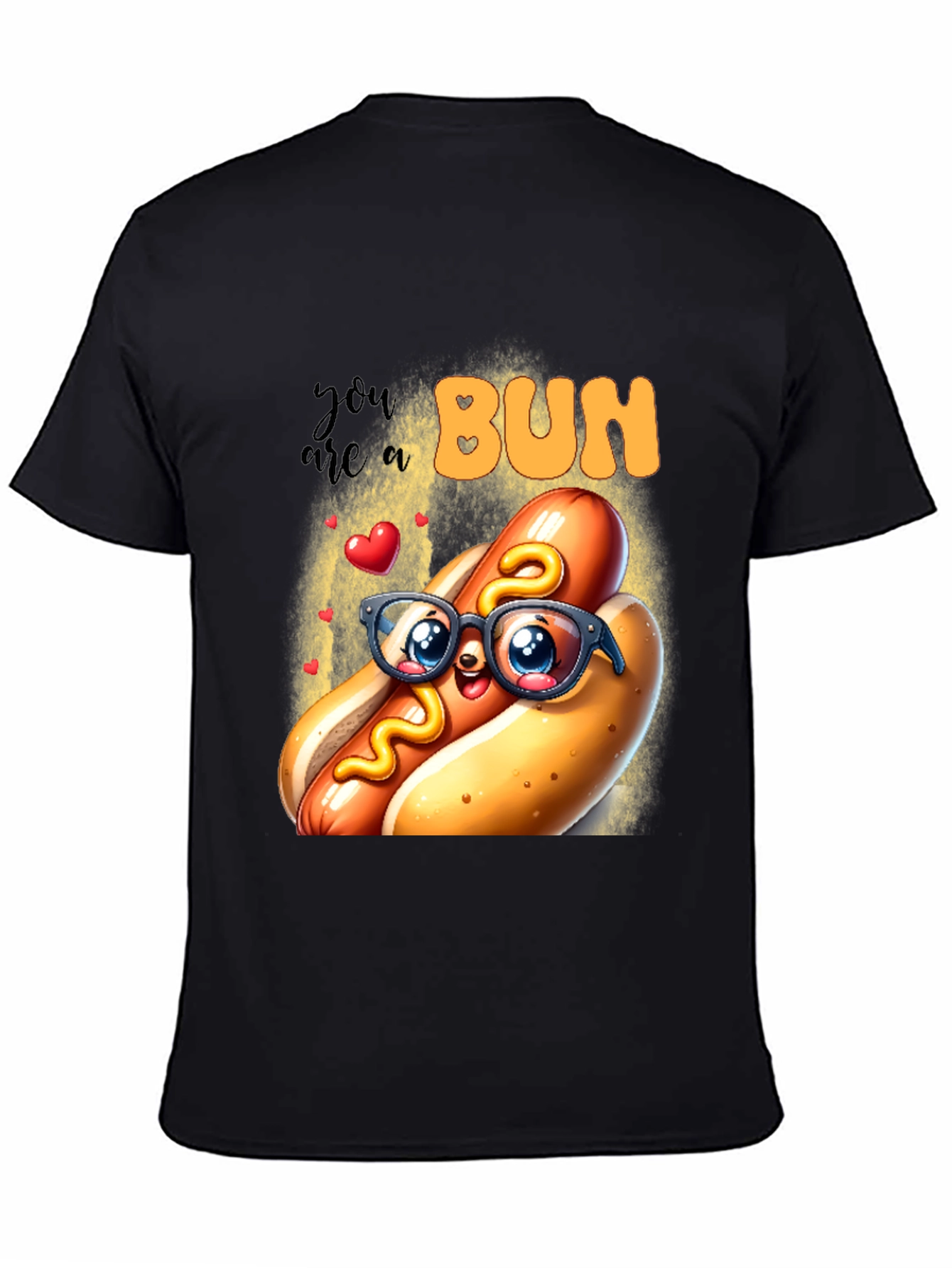 Cute Hotdog Graphic T-Shirt - You are a Bun