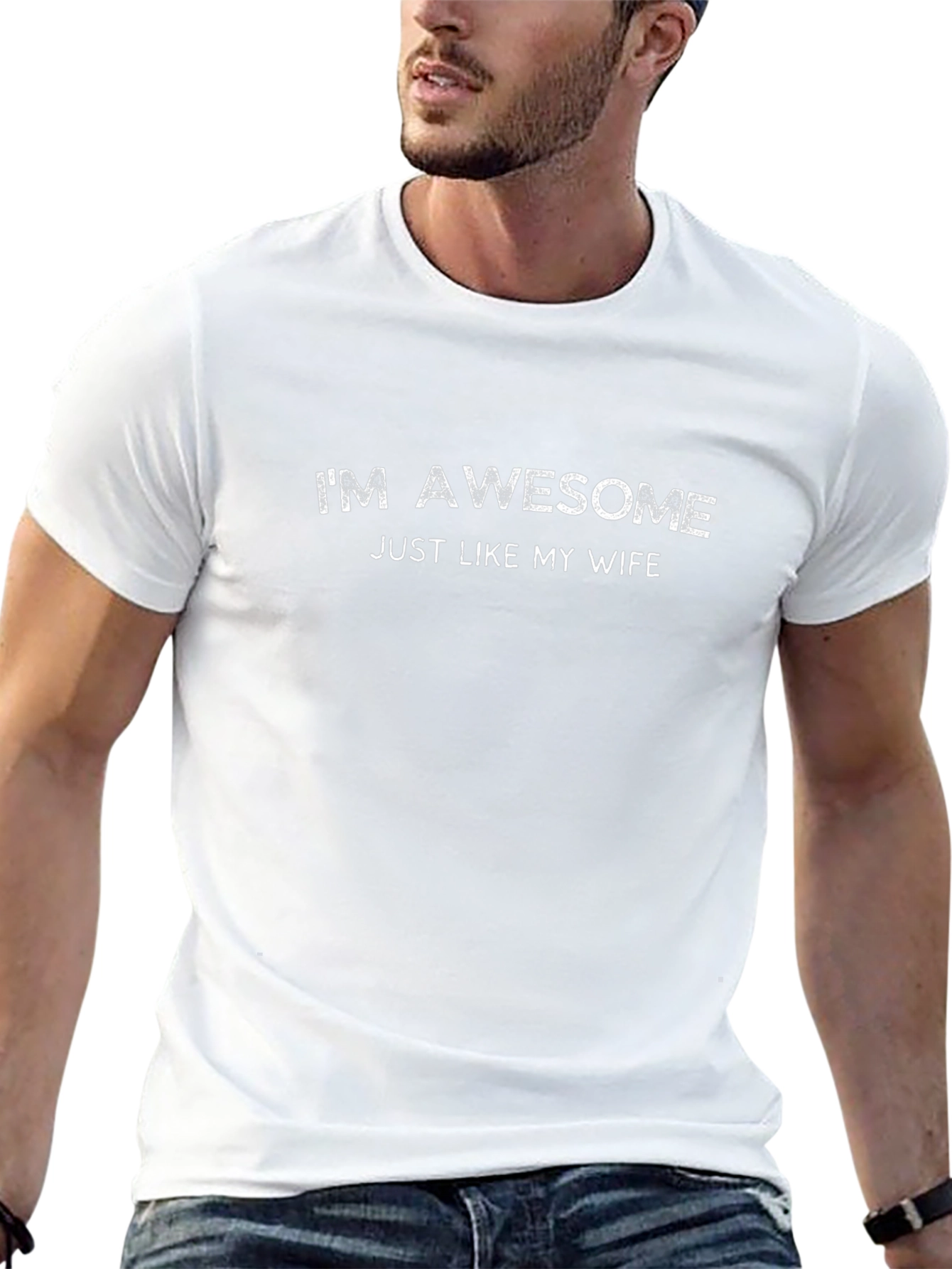 Im Awesome Just Like My Wife Black T-Shirt