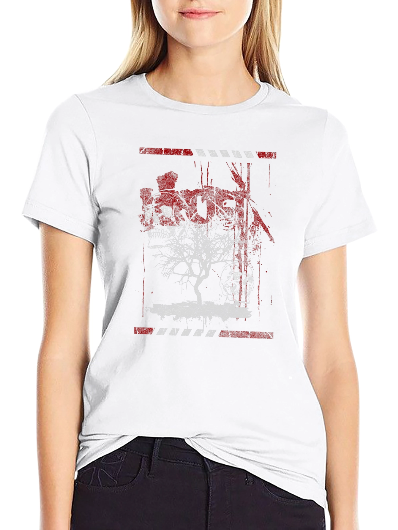 Skull Tree Graphic Tee - Black