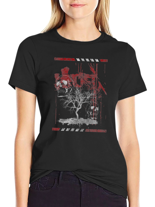 Skull Tree Graphic Tee - Black