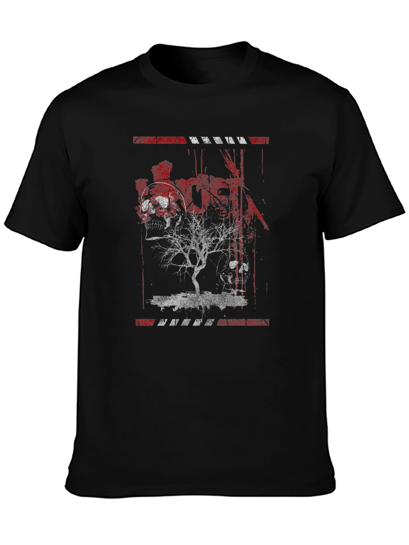 Skull Tree Graphic Tee - Black
