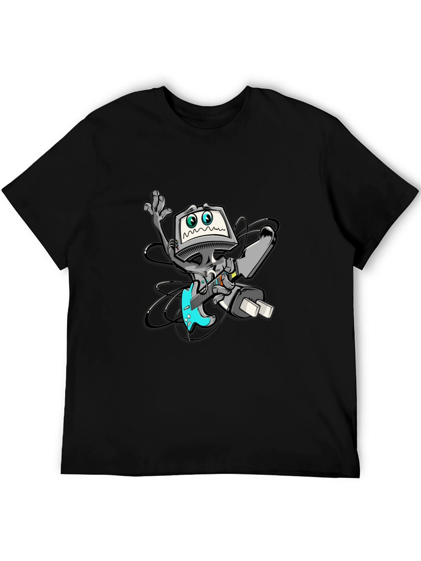 Robot Graphic Black T-Shirt
