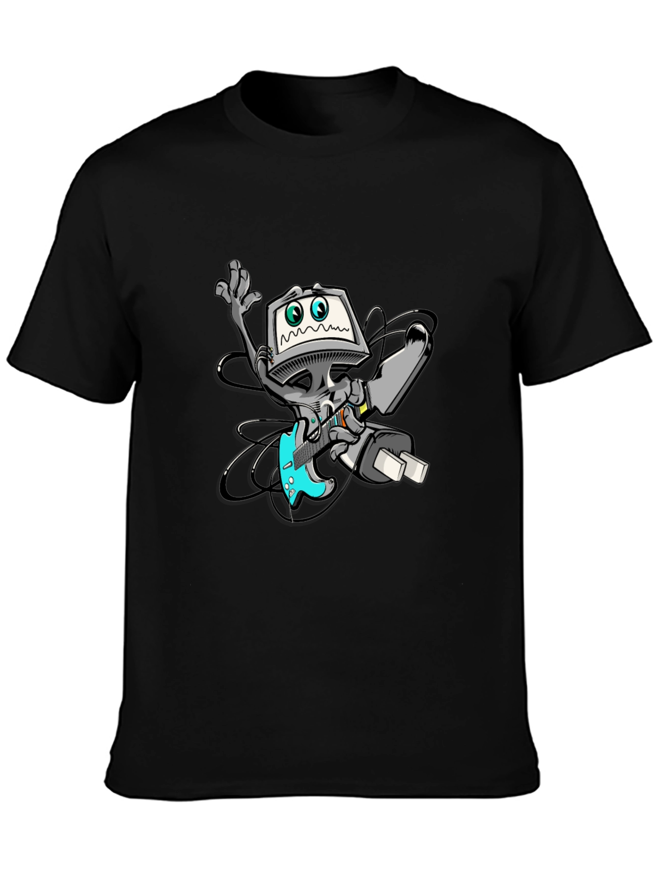 Robot Graphic Black T-Shirt