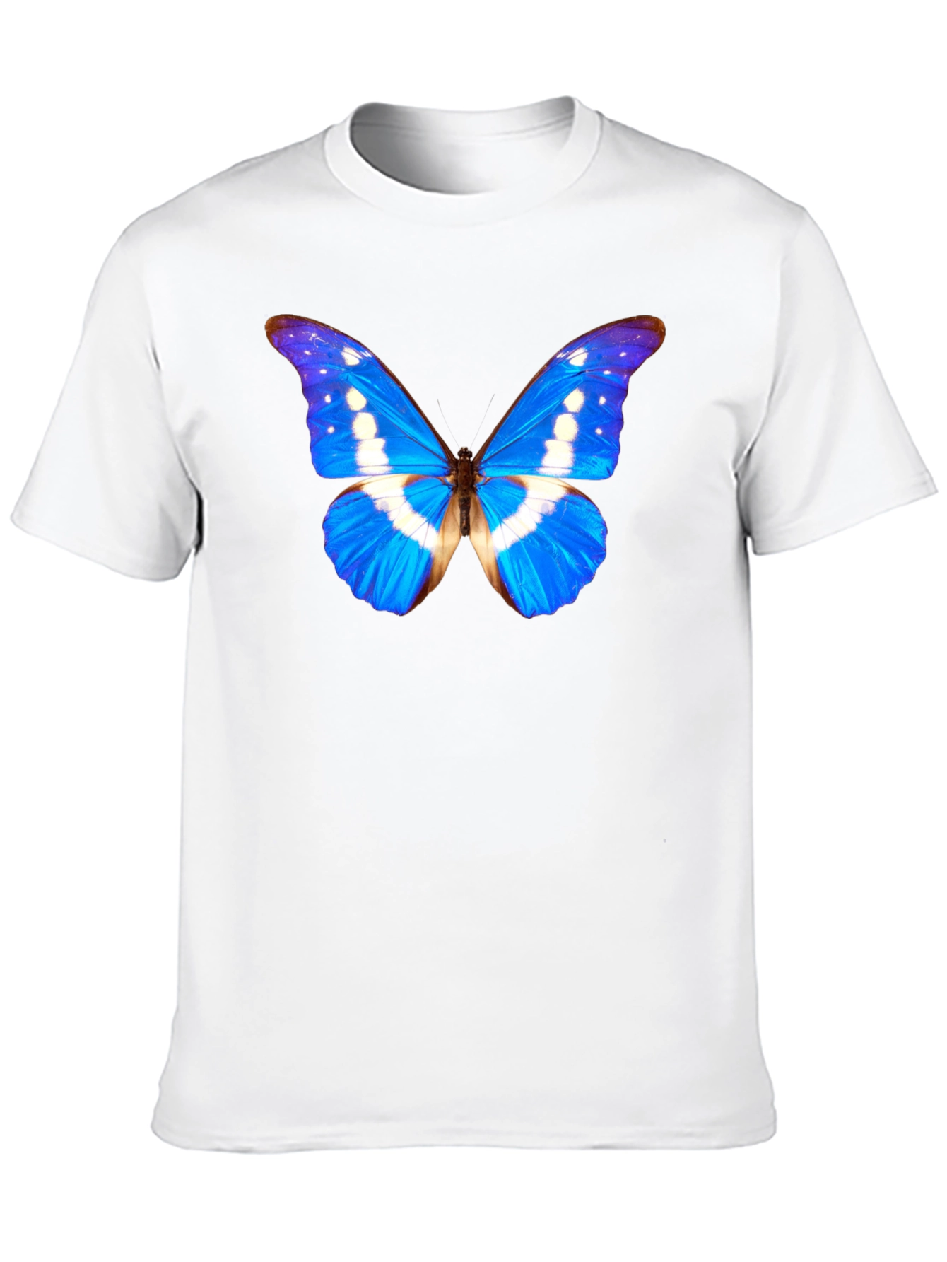 Butterfly Graphic T-Shirt - Vibrant Blue Insect Tee