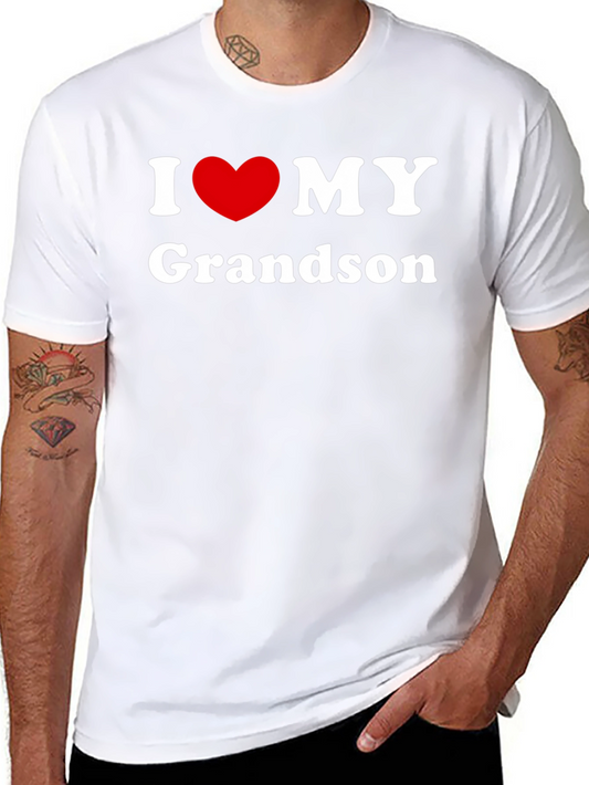 I Love My Grandson Black T-Shirt