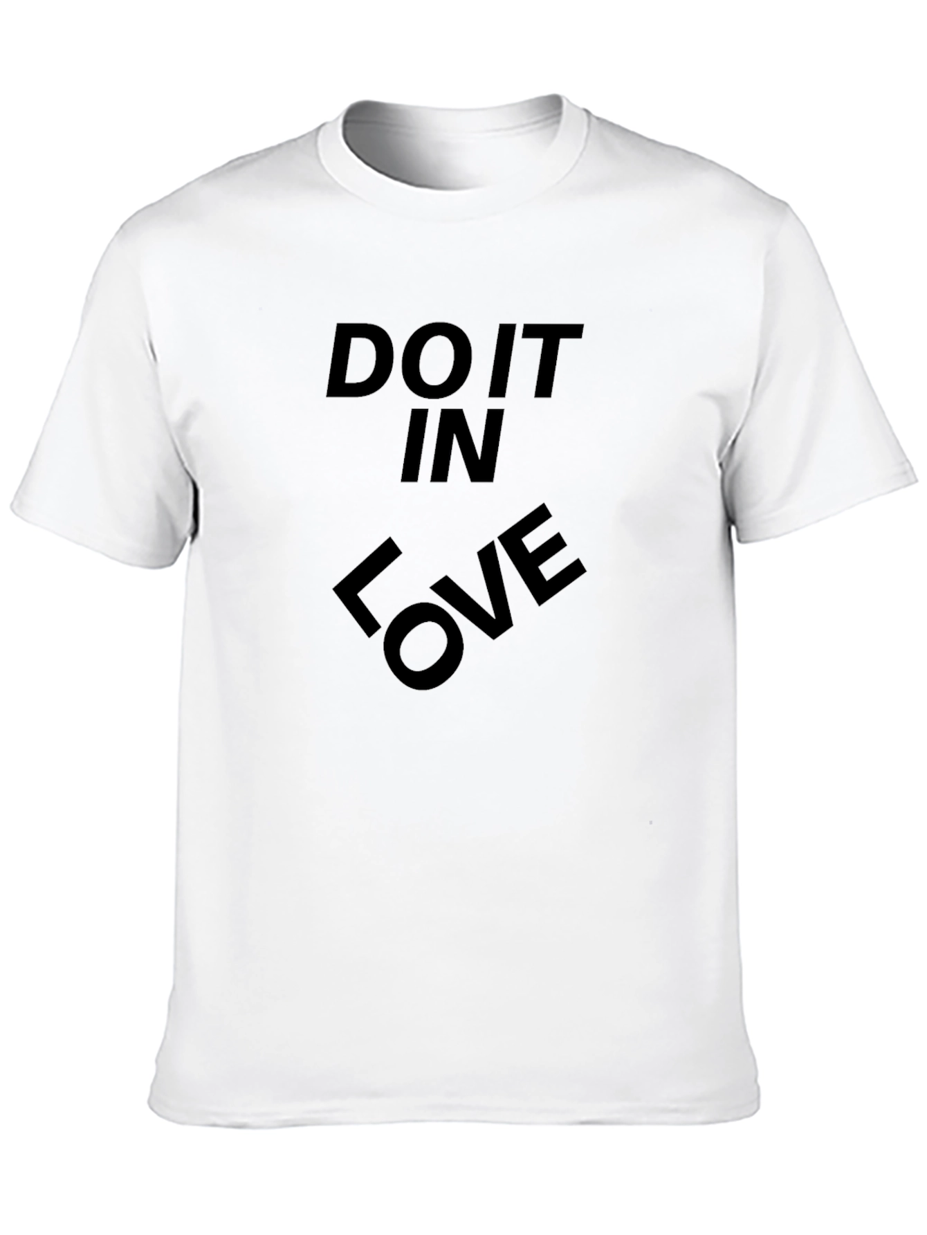 Do It In Love Black Graphic T-Shirt