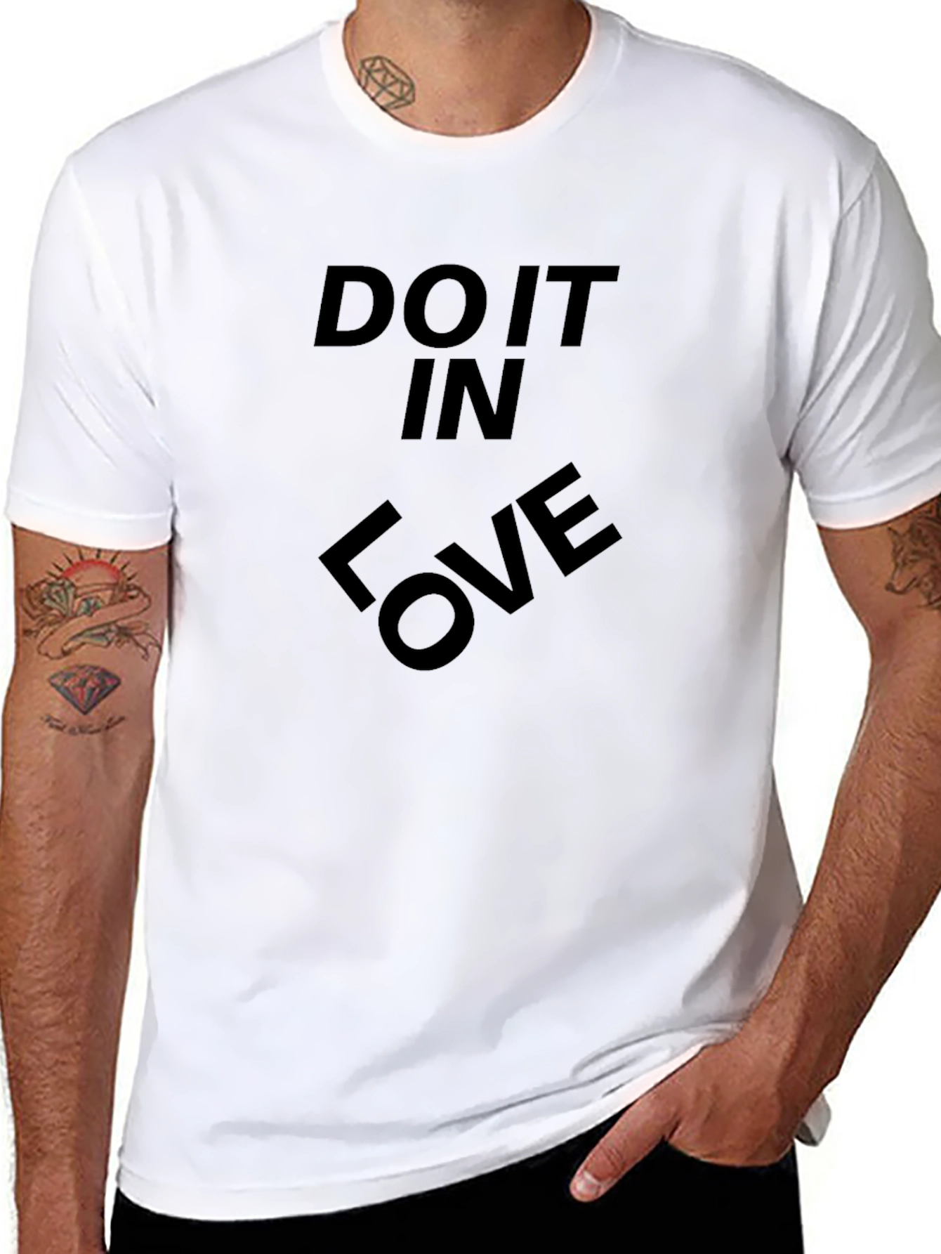 Do It In Love Black Graphic T-Shirt