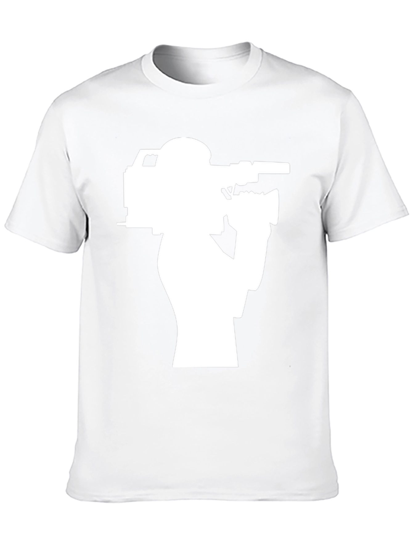 Cameraman Silhouette T-Shirt - Black Crew Neck