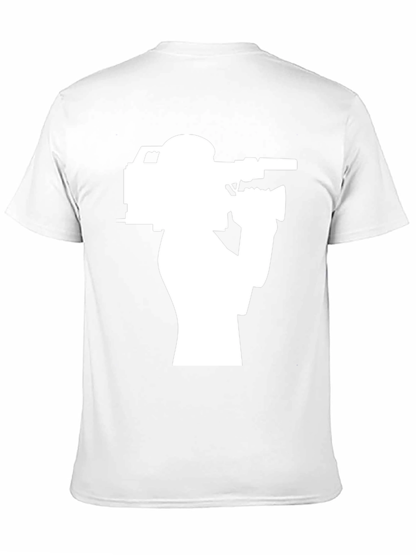 Cameraman Silhouette T-Shirt - Black Crew Neck