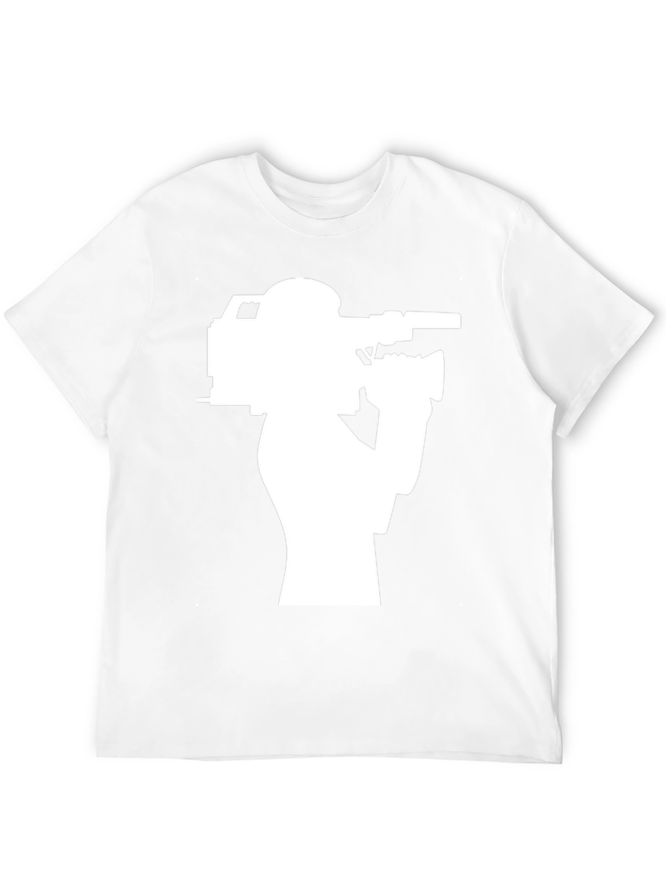 Cameraman Silhouette T-Shirt - Black Crew Neck