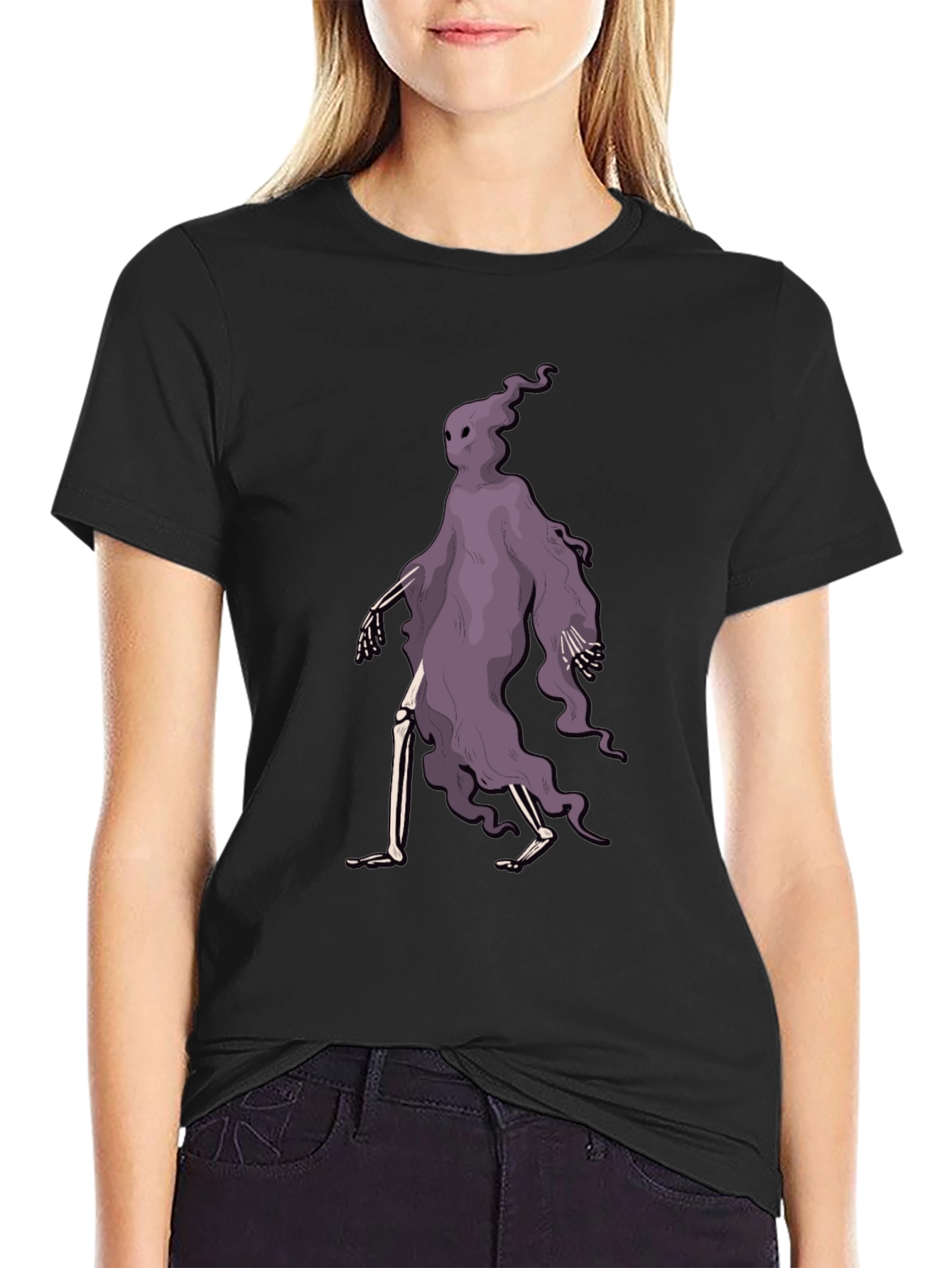 Ghostly Skeleton Graphic T-Shirt
