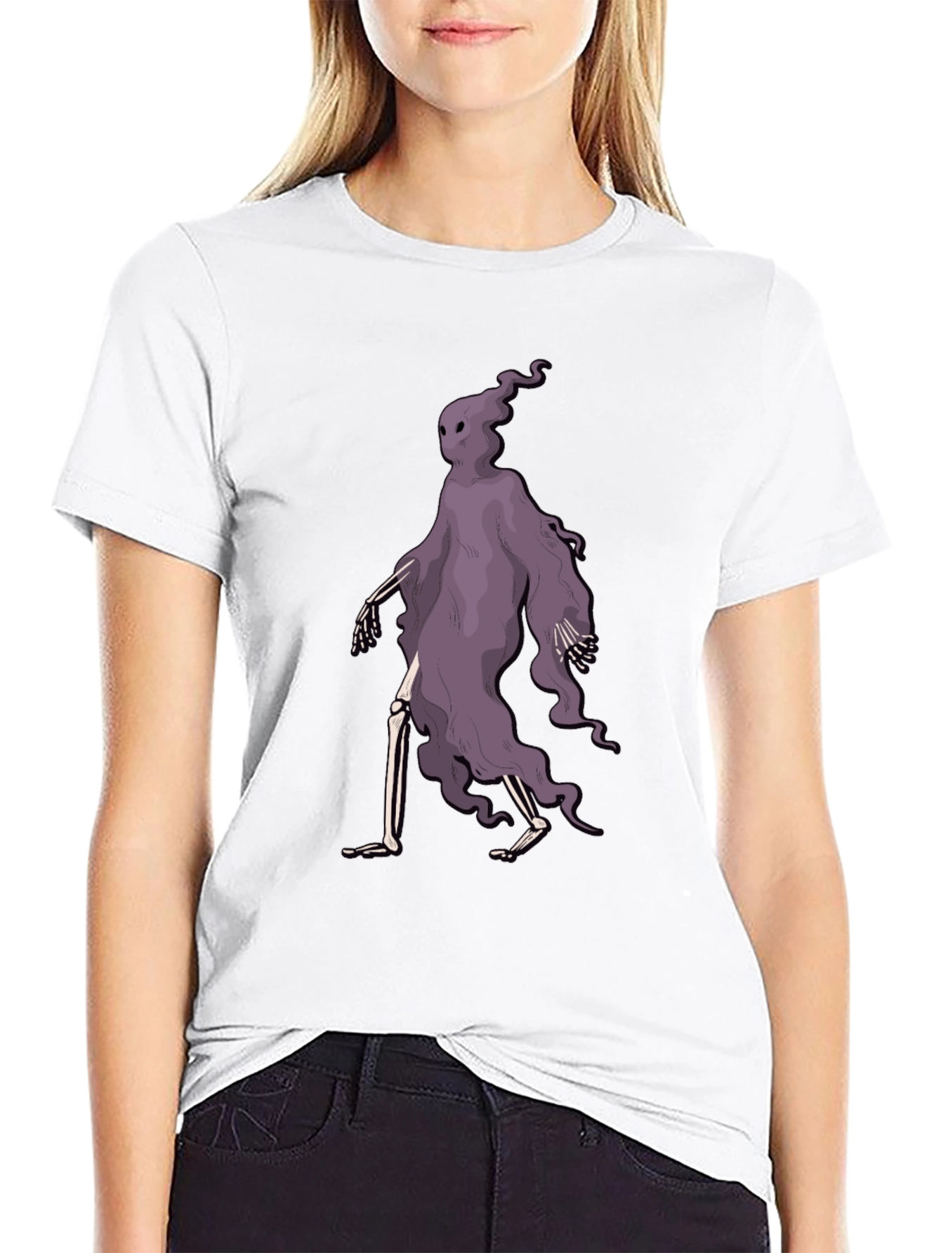Ghostly Skeleton Graphic T-Shirt