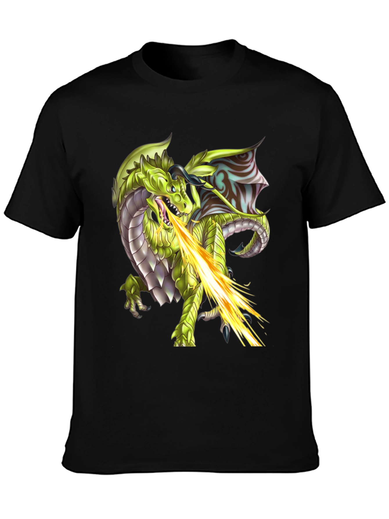 Dragon Fire Graphic T-Shirt - Black